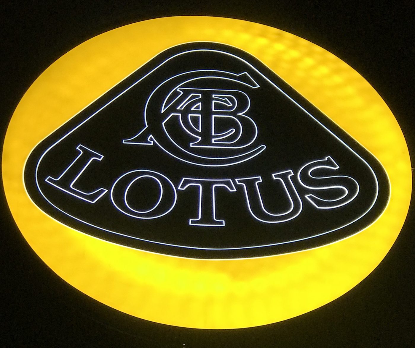 Lotus front-lit acrylic logo